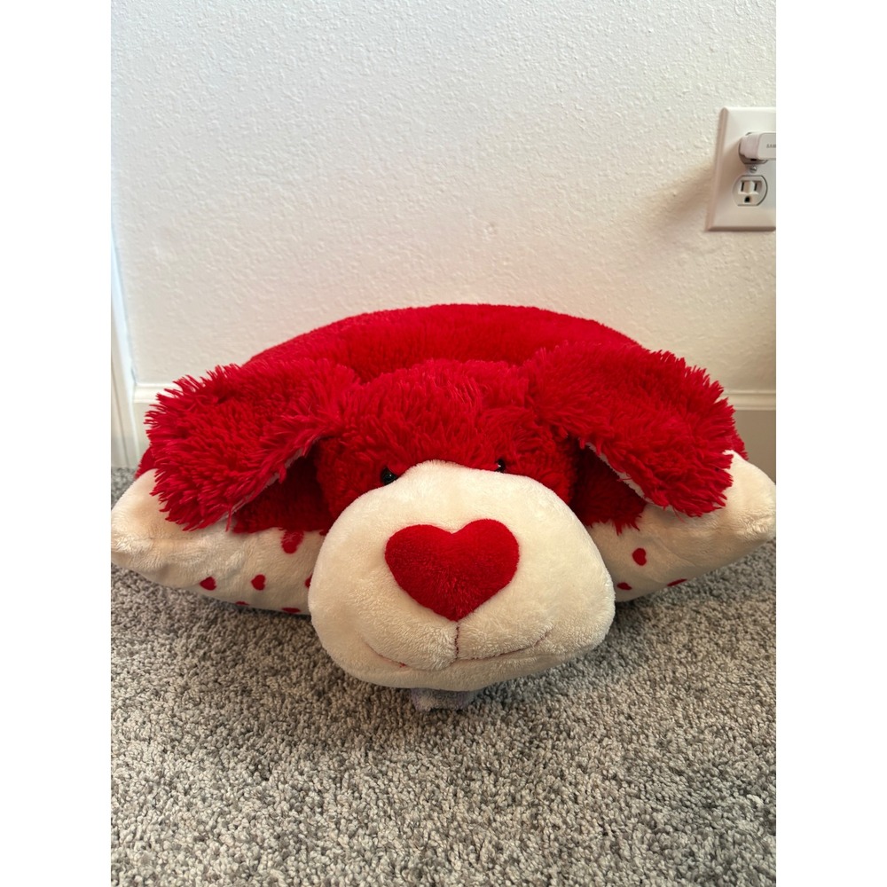My Pillow Pets Love Puppy Red Heart Dog Plush Folding Pillow Stuffed Animal 18in